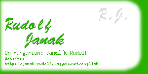 rudolf janak business card